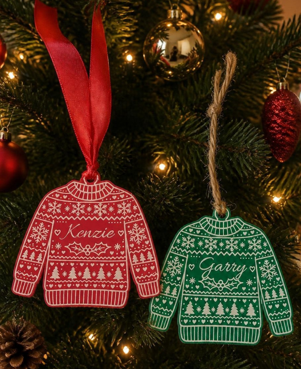 Personalised Christmas Tree Jumper Ornament