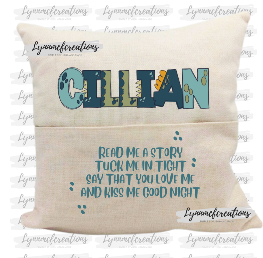Book Cushion Cover ONLY - Dino Style
