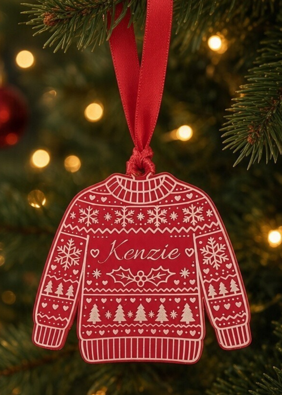 Personalised Christmas Tree Jumper Ornament